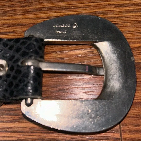 Vintage‎ Nanni Milano Studded Leather and Chainmail Heavy Western Belt Size 32